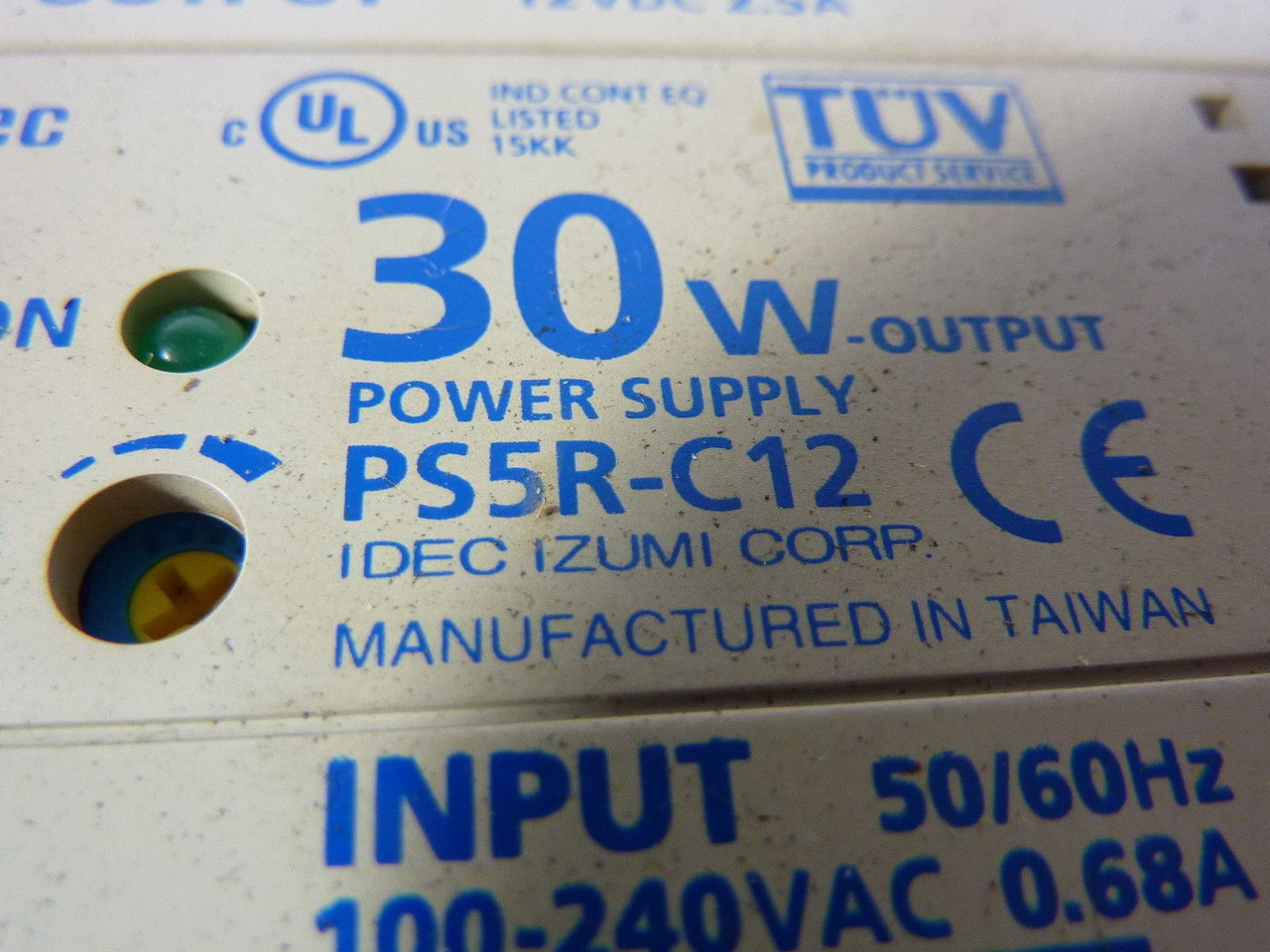 IDEC PS5R-C12 Power Supply 100-240VAC 12VDC 2.5A 30W USED