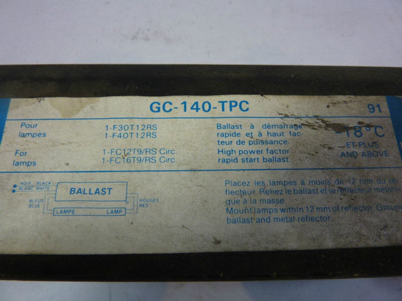 Philips GC-140-TPC Ballast 347V 60Hz USED