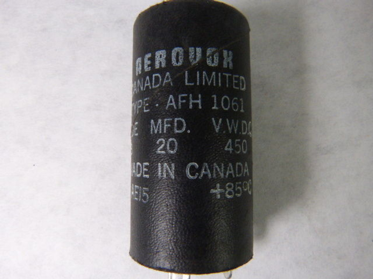 Aerovox AFH-1061 Capacitor 20mfd 450VWDC USED