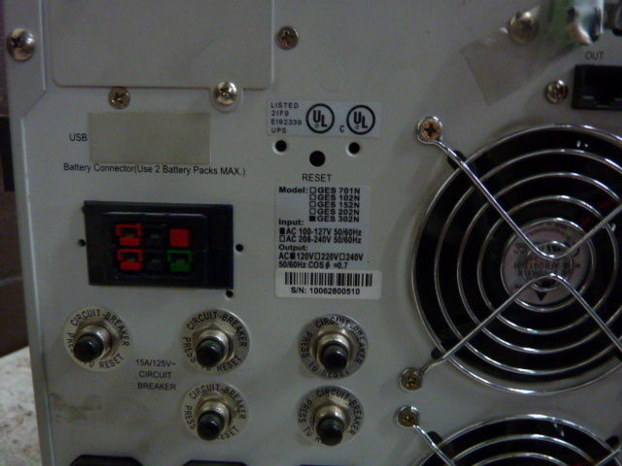 Always On GES-302N Power Supply 100-127V 50-60Hz USED