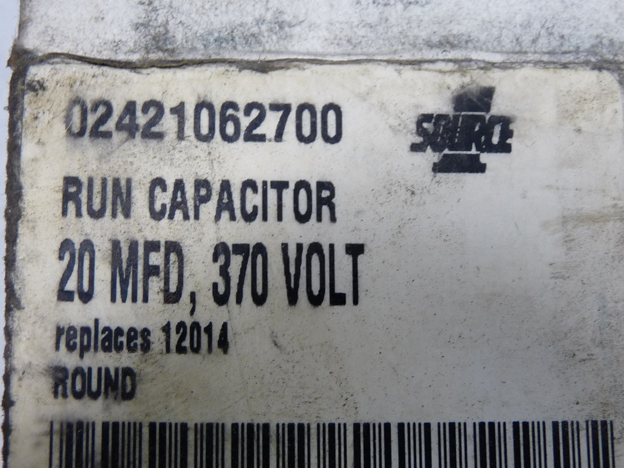 Source1 S1-02421062700 Round Single Run Capacitor 20MFD 370V ! NEW !