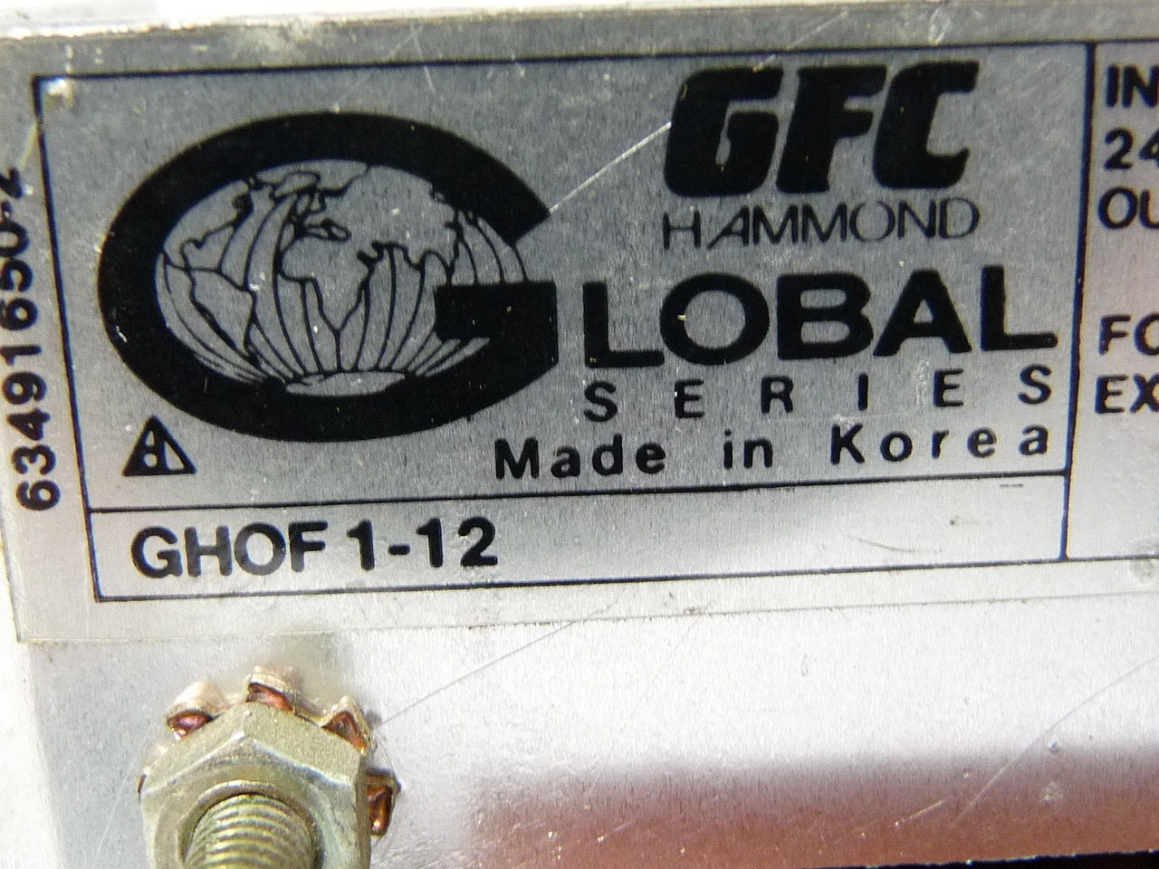 Hammond GHOF1-12 Power Supply 1.7A 12VDC USED
