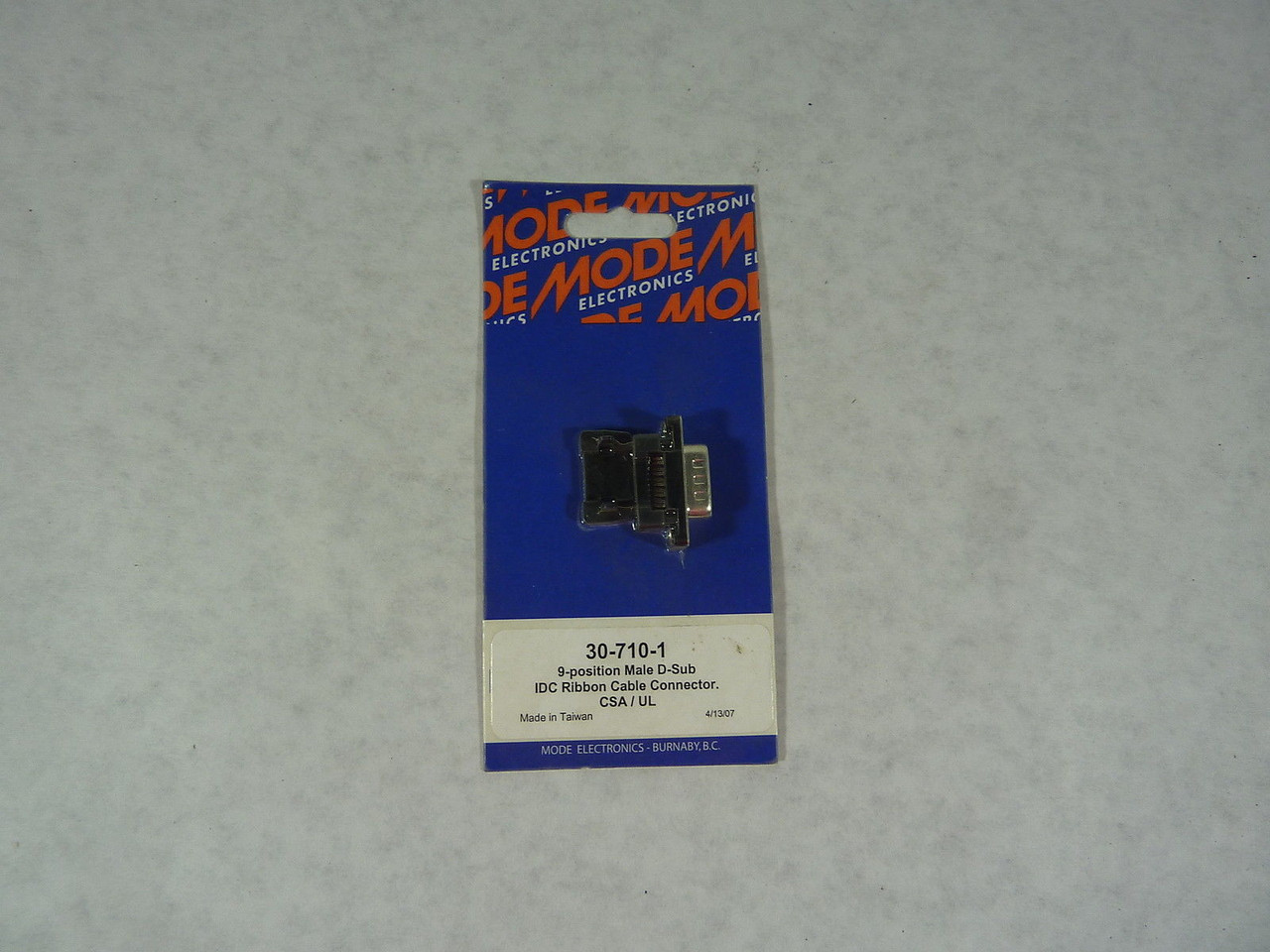 Mode Electronics 30-710-1 Male D-Sub Connector ! NEW !