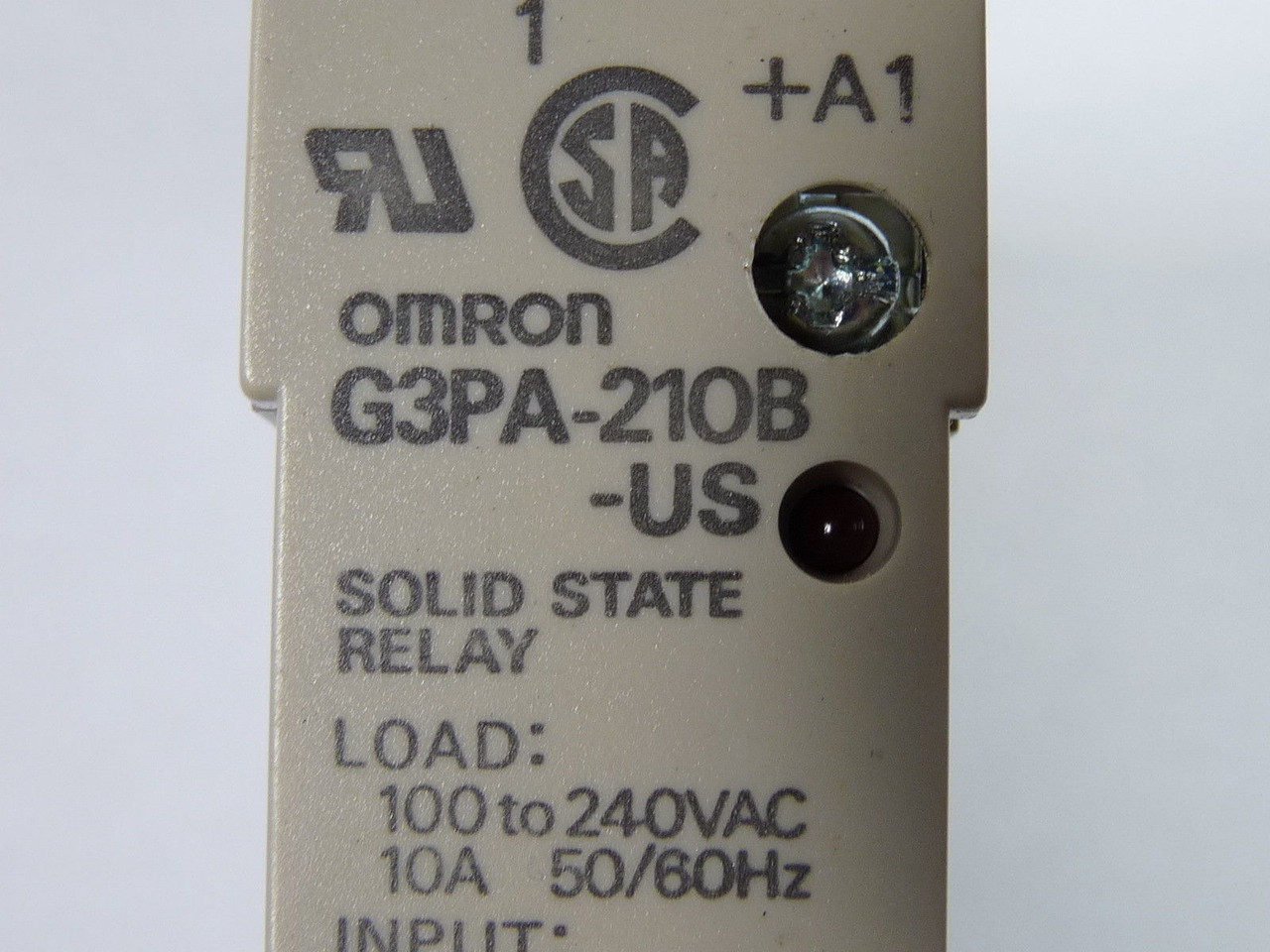 Omron G3PA-210B-US Solid State Relay 240VAC 10A 50/60Hz USED