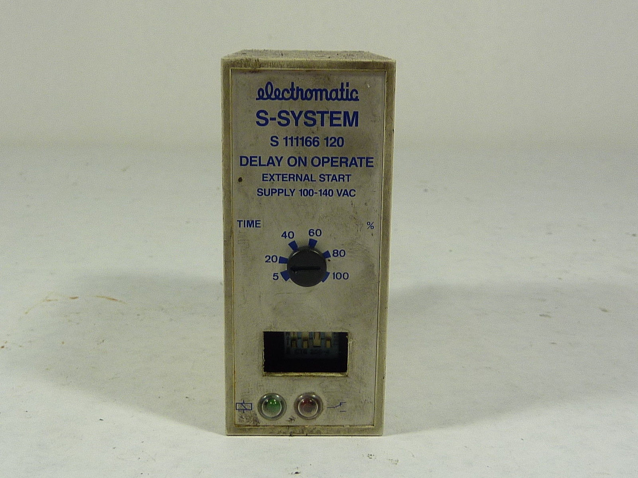 Electromatic S 111166 120 Relay  Delay On Operate 100-140VAC USED