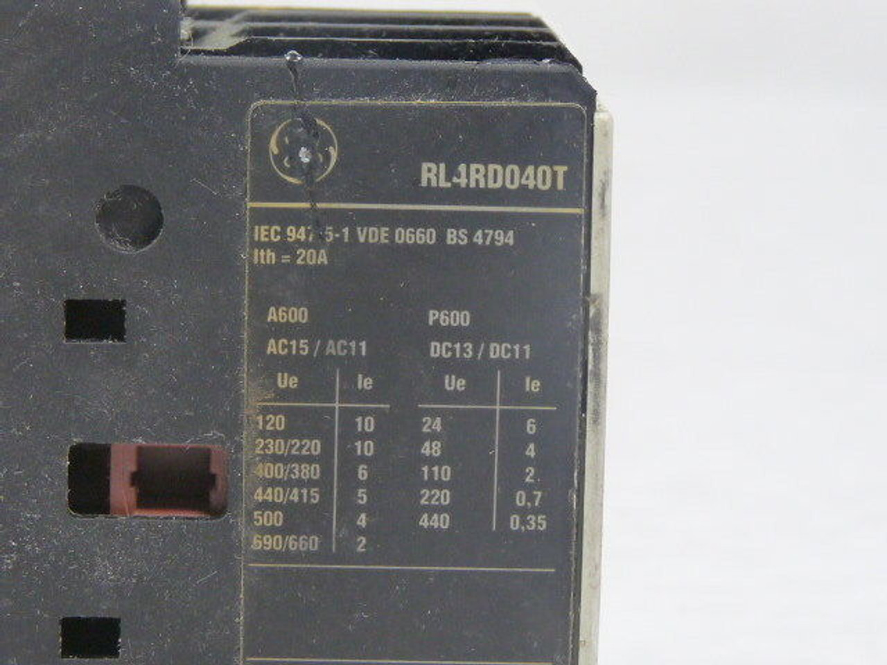General Electric RL4RD040T Contactor Relay USED