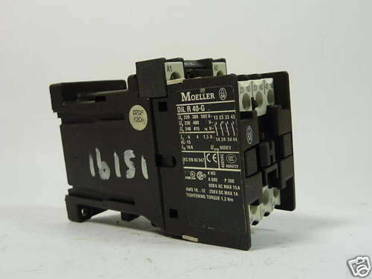 MOELLER RELAY CONTROL 15AMP 24VDC DIL R 40-G USED