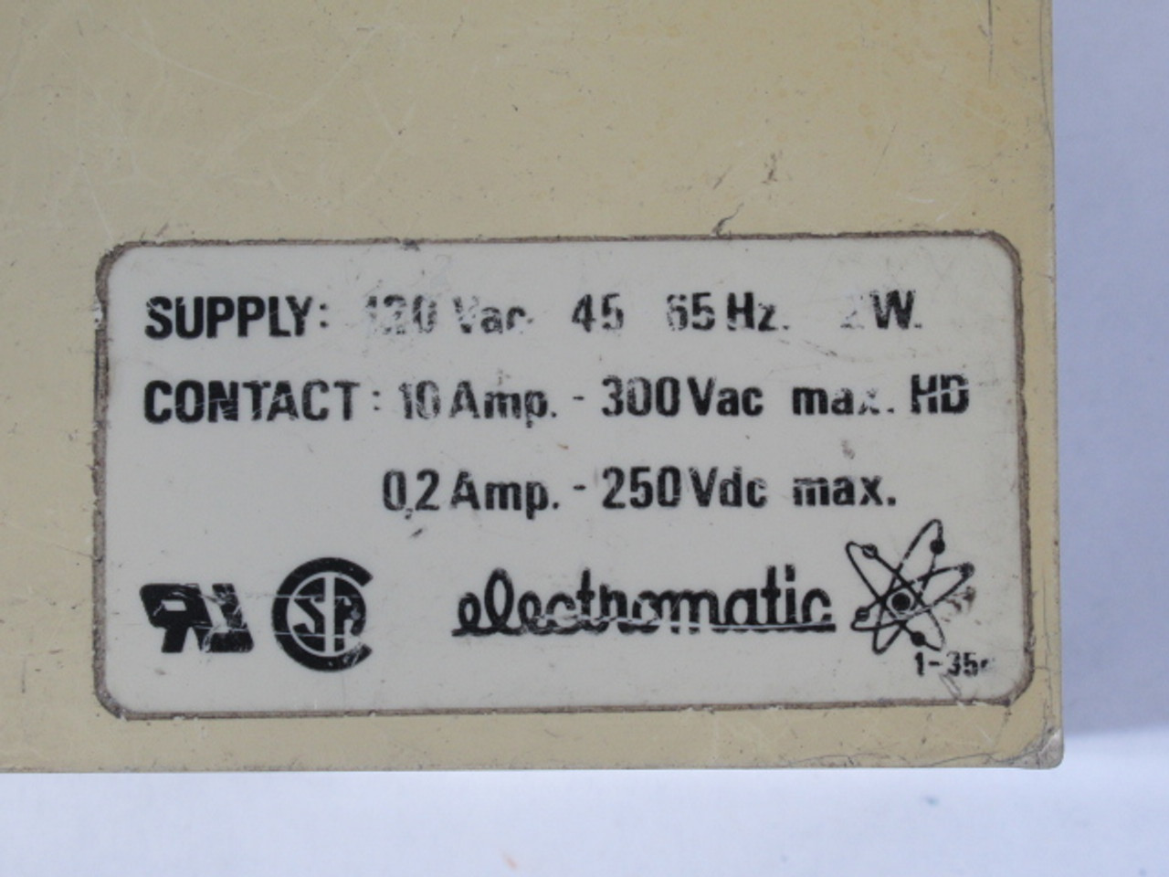 Electromatic SD 110 120 Inductive Sensor Relay 120VAC USED