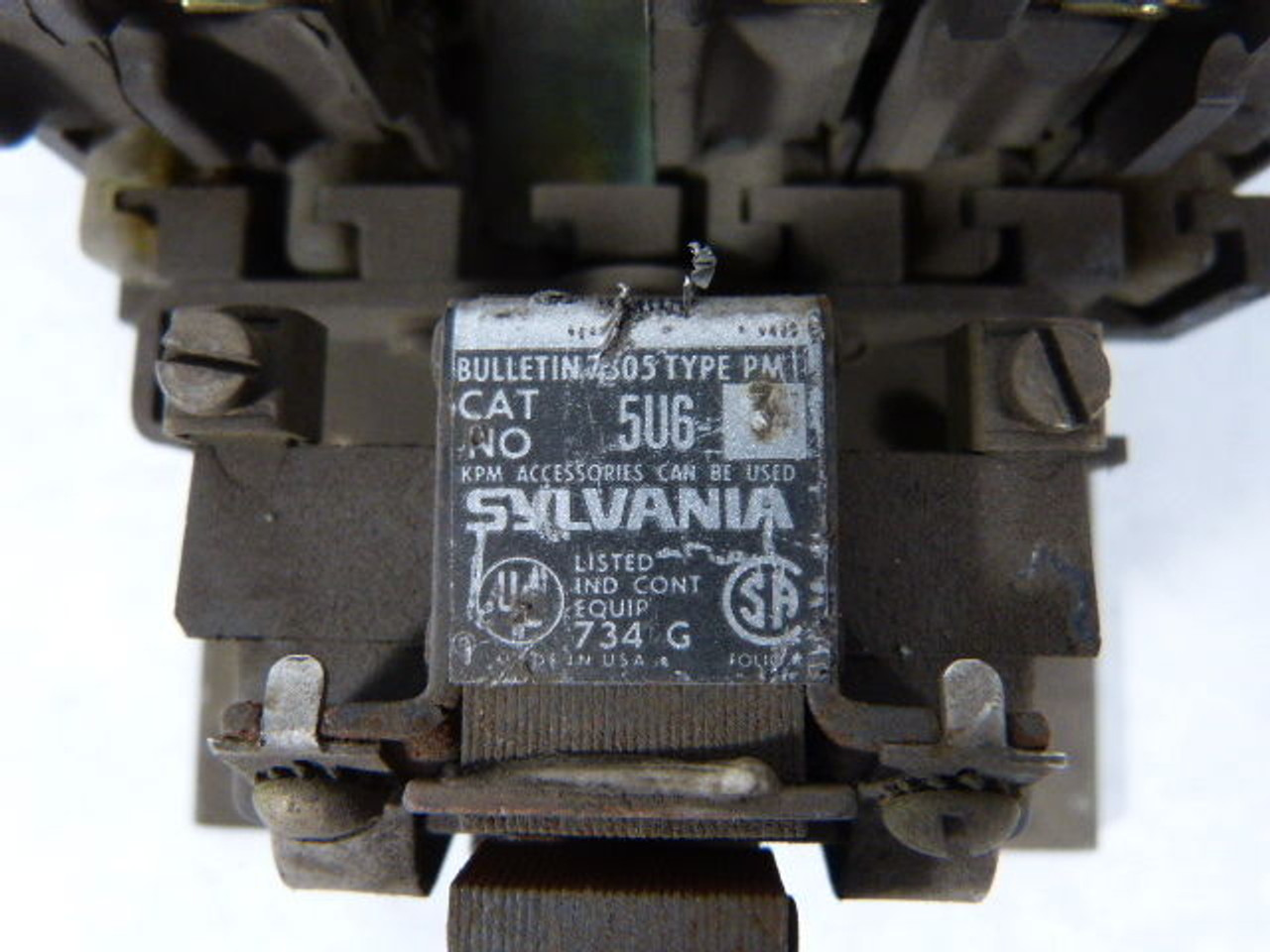 Sylvania 5U6-3 Relay 120V 60Hz 600VAC USED
