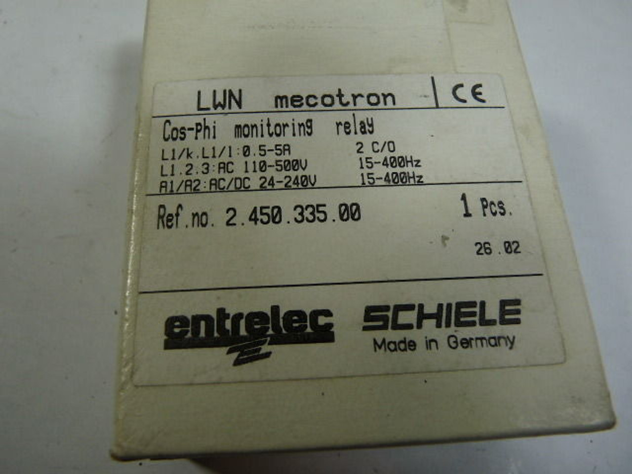 Entrelec 2.450.335.00 Monitoring Relay LWN ! NEW !