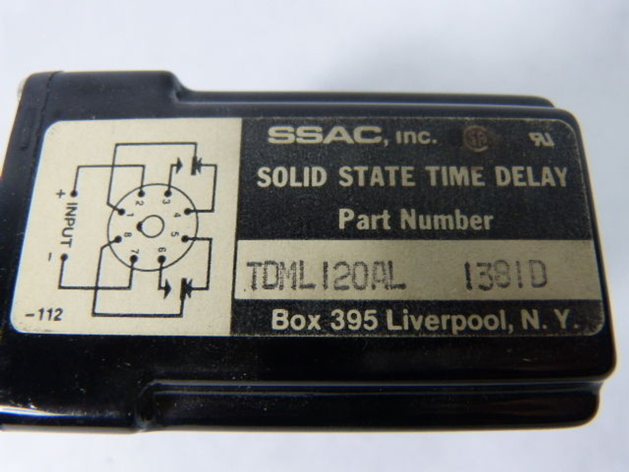 SSAC TDML120AL Time Delay Relay 120VAC 8Pin USED