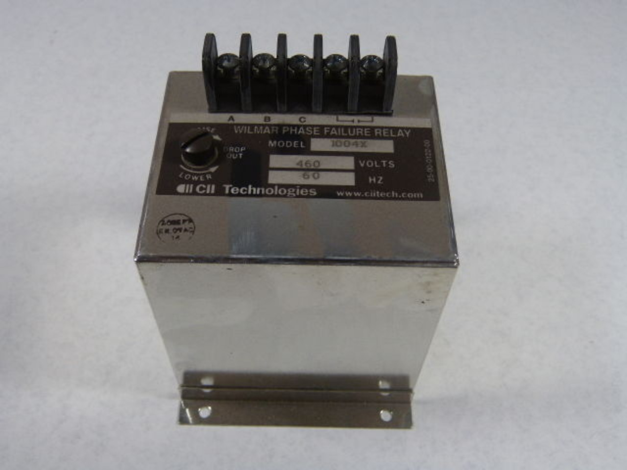 Wilmar 1004X Phase Failure Relay 460V 60Hz USED