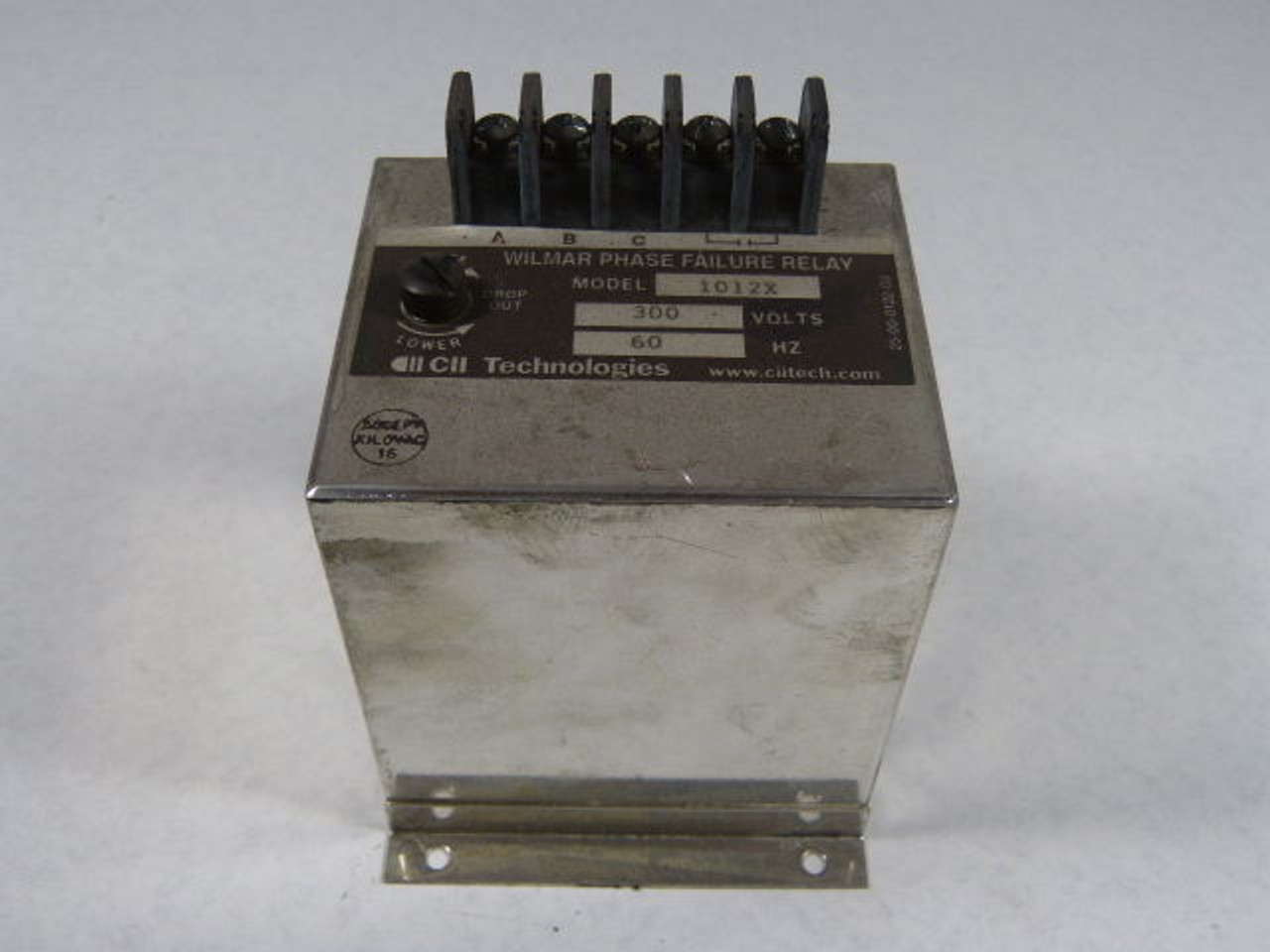 Wilmar 1012X Phase Failure Relay 300V 60Hz USED