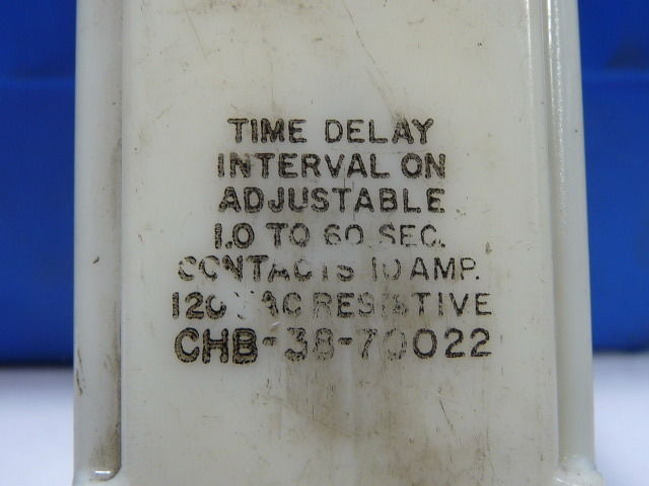 Potter & Brumfield CHB-38-70022 Time Delay Relay 1.0-60s 120VAC 10A USED
