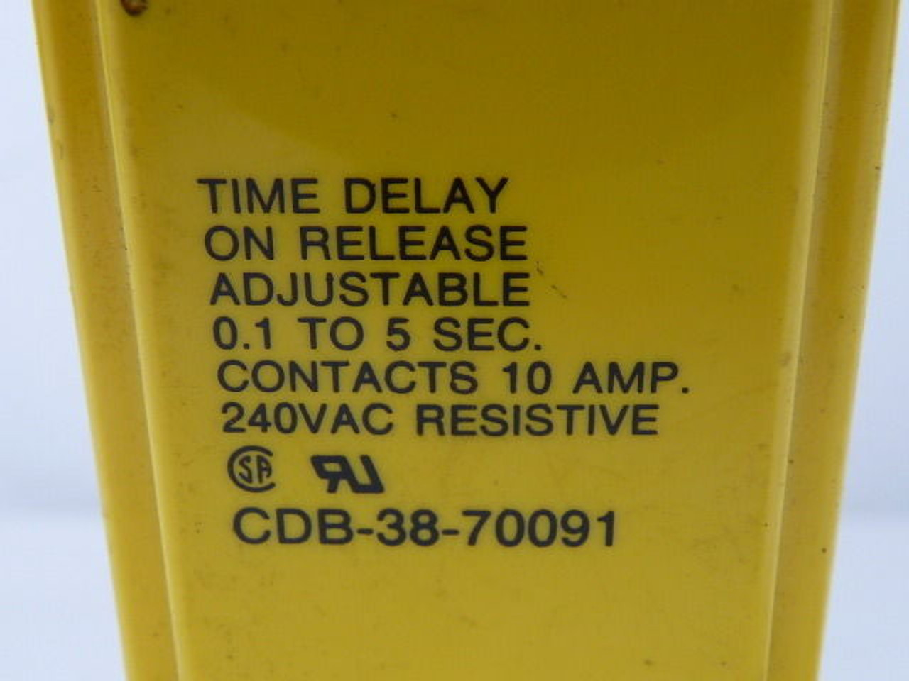 Potter & Brumfield CDB-38-70091 Time Delay on Release Relay 0.1-5sec USED