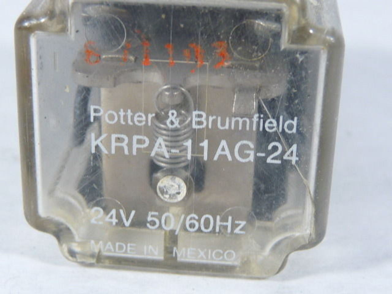 Potter & Brumfield KRPA-11AG-24 Relay 24V 50/60HZ USED