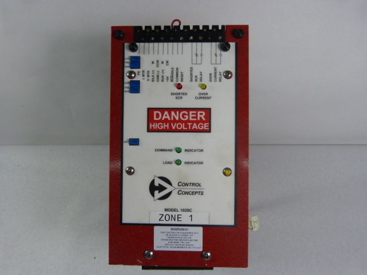 Control Concepts 1029C-V-575V-120A-R0/5V-IPOT SCR Power Controller 120A USED