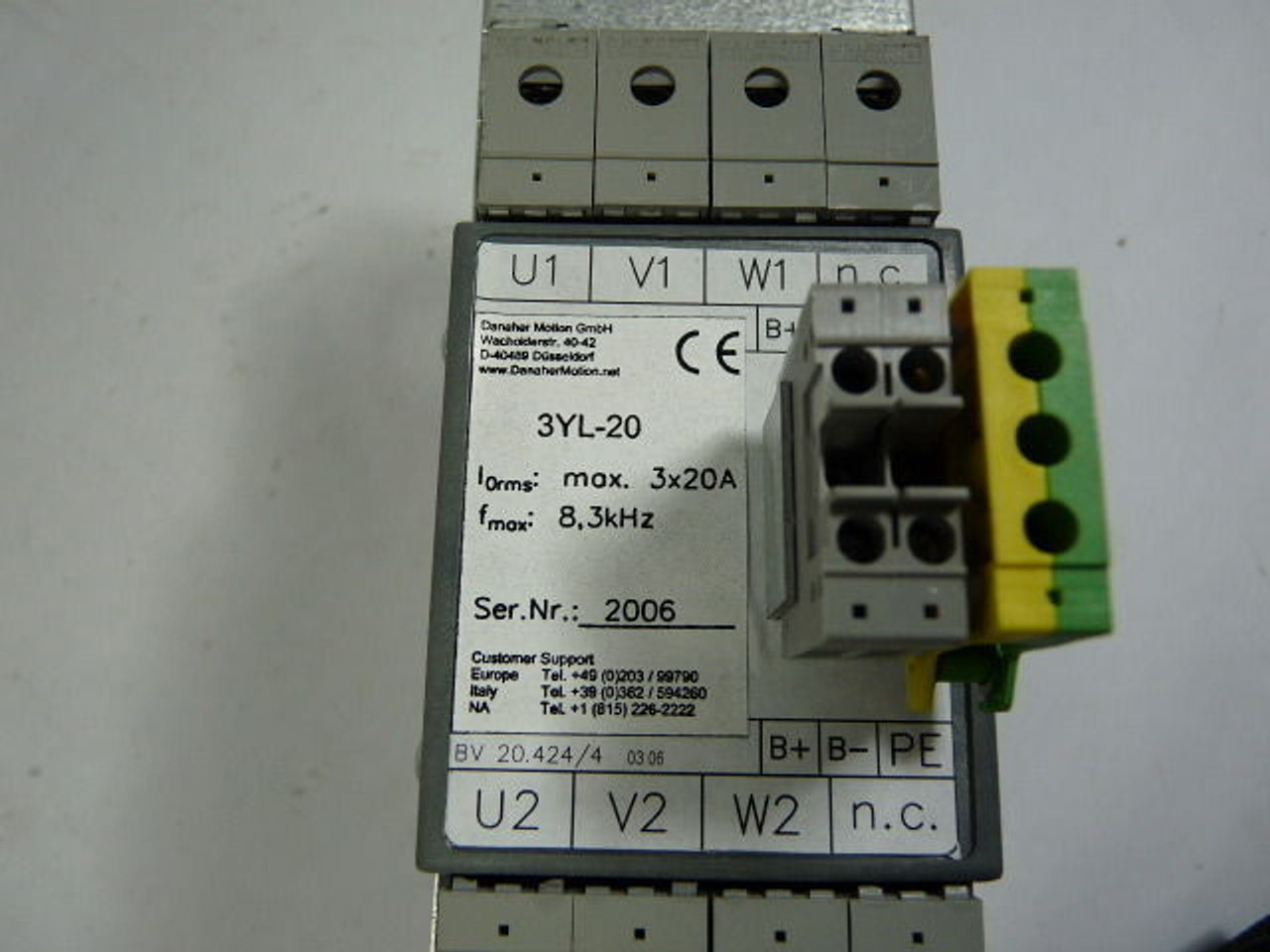 Danaher 3YL-20 Motion Motor Control Unit USED