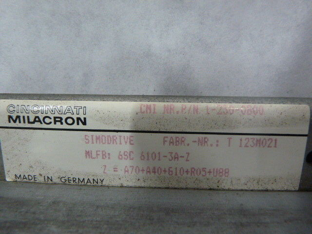 Cincinnati Milacron 6SC 6101-3A-Z Simodrive Chassis NO CARDS INCLUDED USED