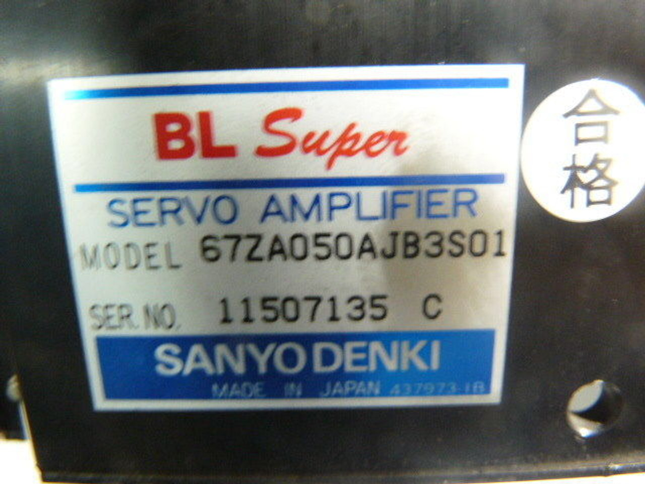 Sanyo Denki 67ZA050AJB3S01 Servo Amplifer 200V 60Hz 3Ph 3.5kVA USED