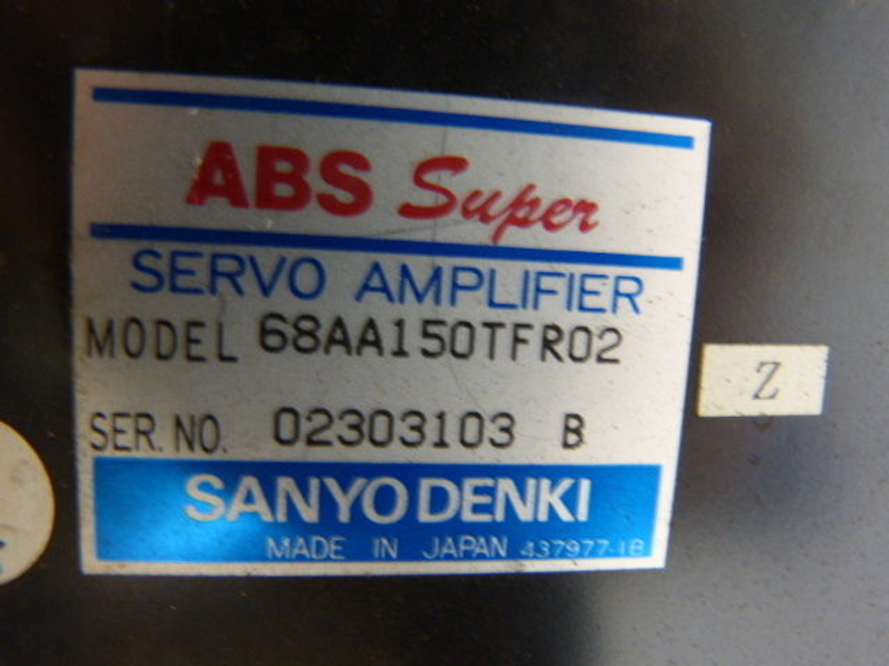 Sanyo Denki 68AA150TFR02 ABS Super Servo Amplifier USED