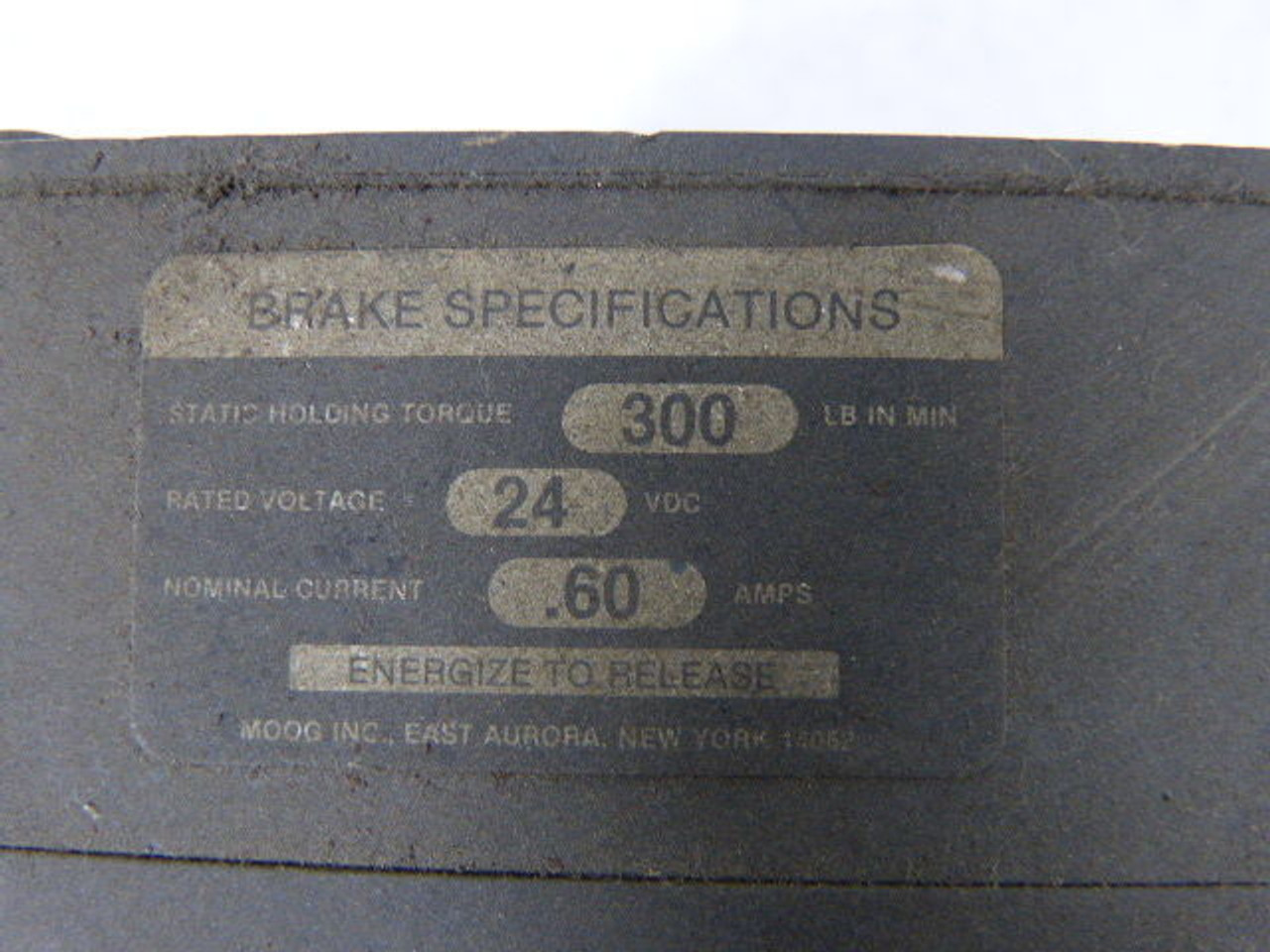Moog 505A-131A Servo Motor 4500RPM 350V C/W Brake 300lb-in USED