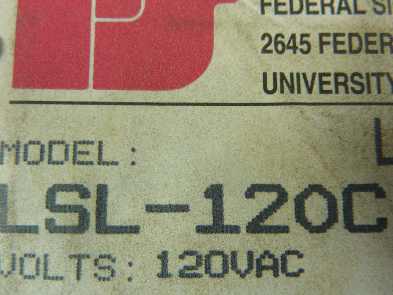 Federal Signal LSL-120C LiteStak Module 120V No Lens ! NEW !