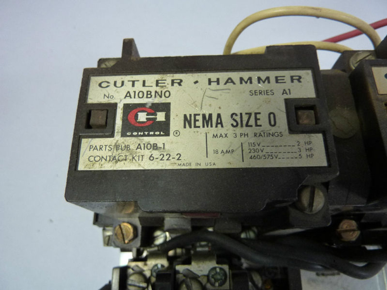 Cutler Hammer A10BNO Starter 460/575V USED