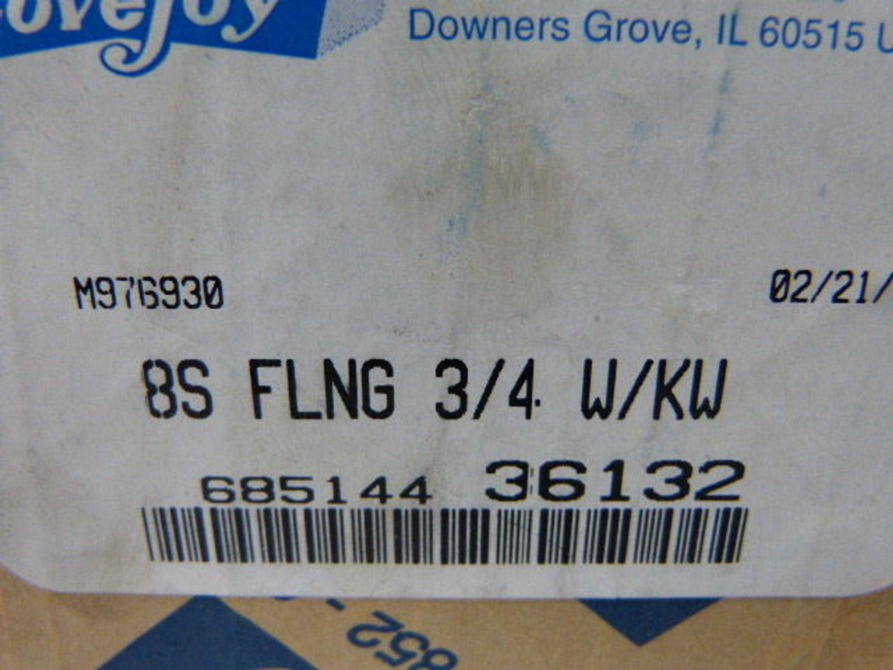 Lovejoy 685144-36132 68514436132 S-Flex 8S Black Coupling Flange 3/4" ! NEW !