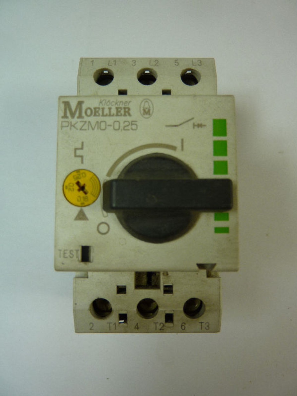 Klockner-Moeller PKZM0-0.25 Motor Protector 0.16-0.25A USED