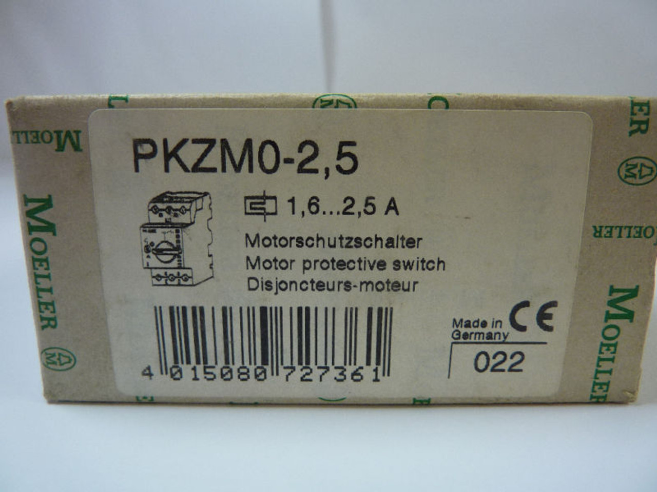 Moeller PKZM0-2.5 Motor Protector 1.6-2.5A ! NEW !