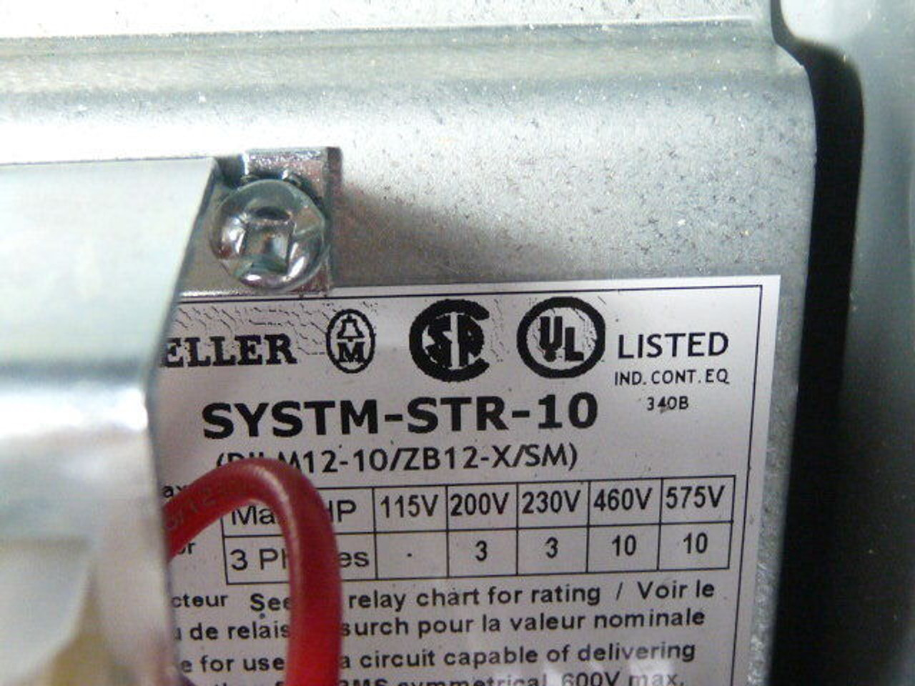 Moeller SYSTM-STR-10  Non-Combo Non-Reversing System Starter 3Ph 575V 1NO USED