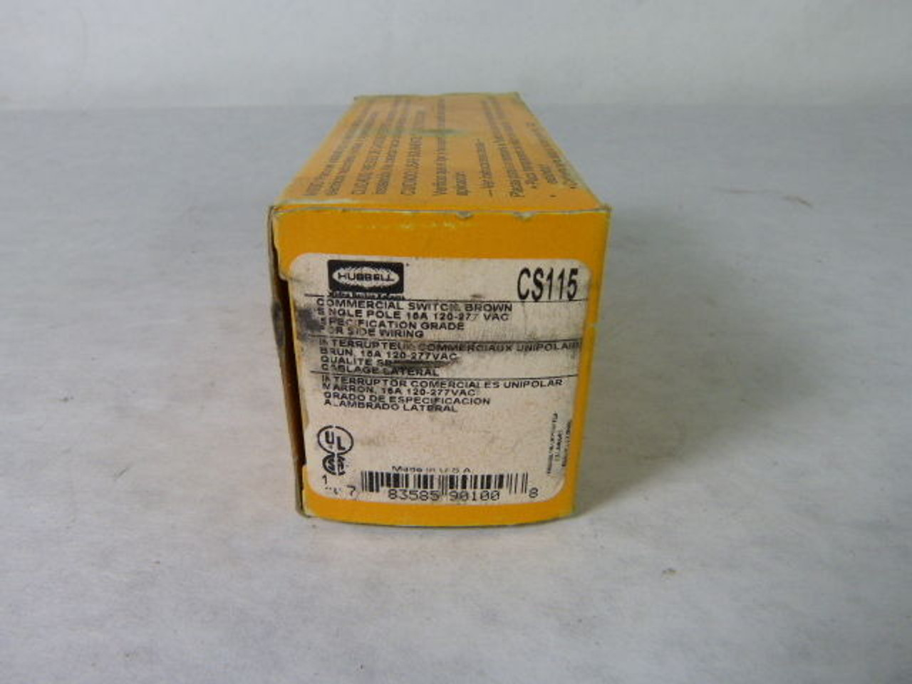 Hubbell CS115 Commercial Switch - Brown 15A 120VAC ! NEW !