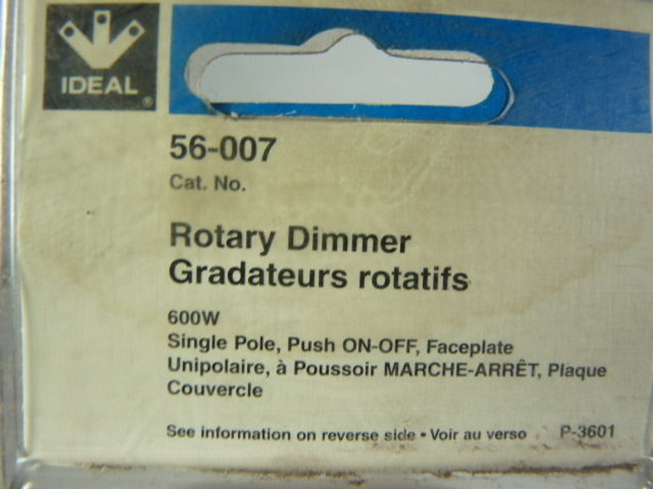 Ideal 56-007 Single Pole Rotary Dimmer 600W ! NEW !