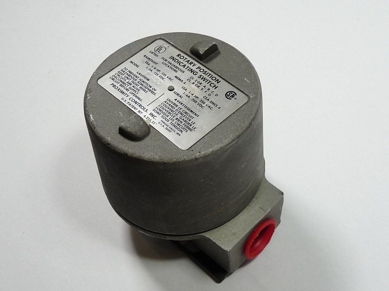 Proximity Controls 12AD0 Rotary Position Indicating Switch 15A 150/250V USED