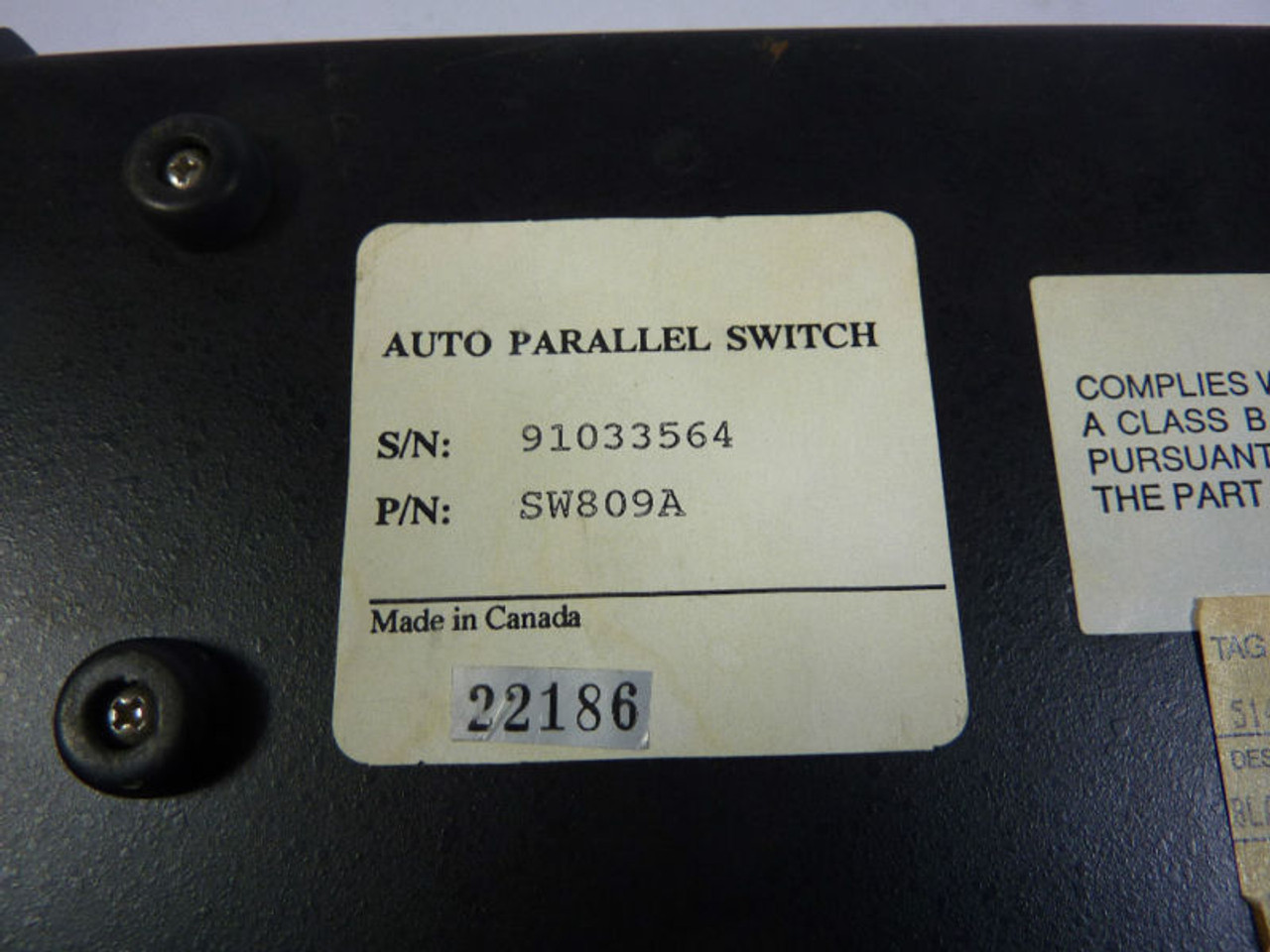 Eazy SW809A Auto Parallel Switch USED