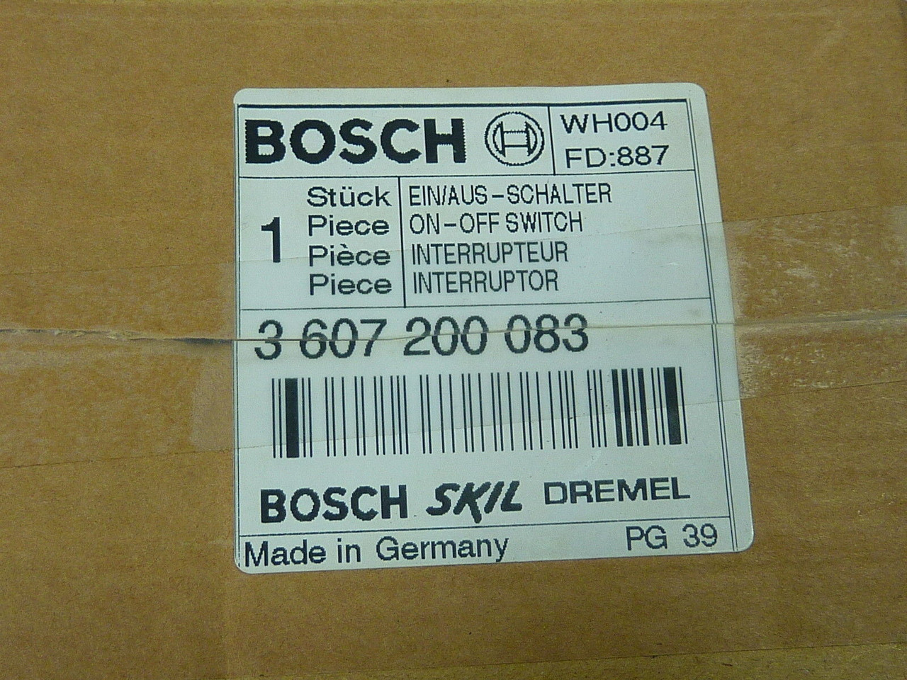 Bosch 3607200083 On/Off Switch ! NEW !