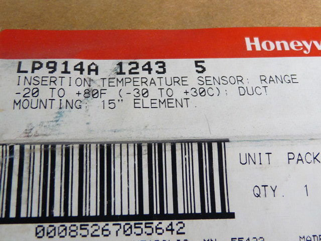Honeywell LP914A-1243 Temperature Sensor 15" Element -20 - ? Deg F ! NEW !