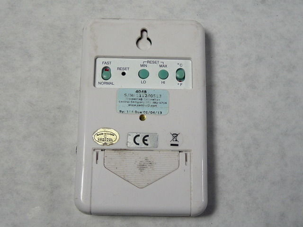 Control Company 4048 Memory Monitoring Thermometer -58.0 - 158.0 Deg F USED