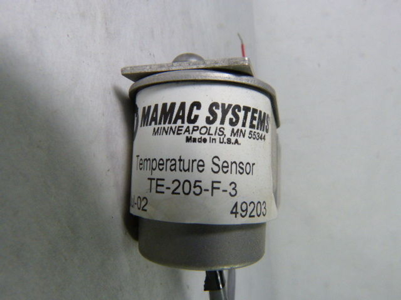 MAMAC Systems TE-205-F-3 Die Cast Enclosed Temperature Sensor USED