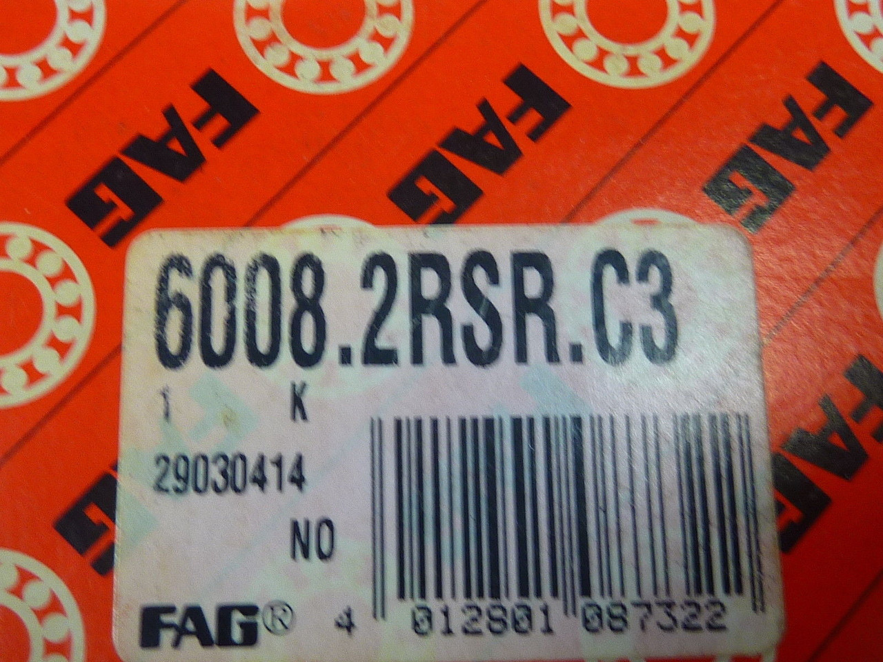 FAG 6008.2RSR.C3 Sealed Ball Bearing 40 x 68 x 15mm ! NEW !