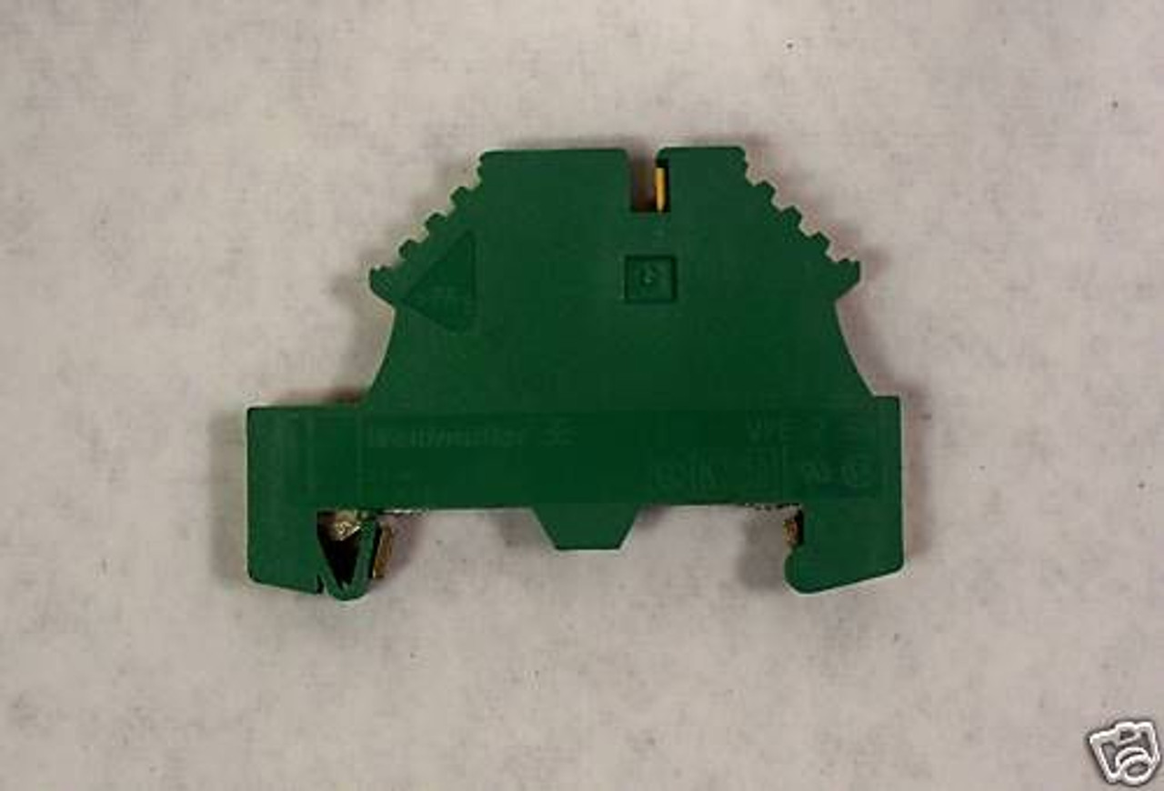 Weidmuller WPE 2 5N Terminal Block YELLOW/GREEN USED