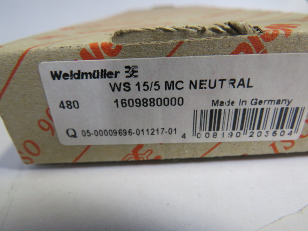 Weidmuller WS15/5 Terminal Markers Neutral 3 Strips of 96 Labels ! NEW !