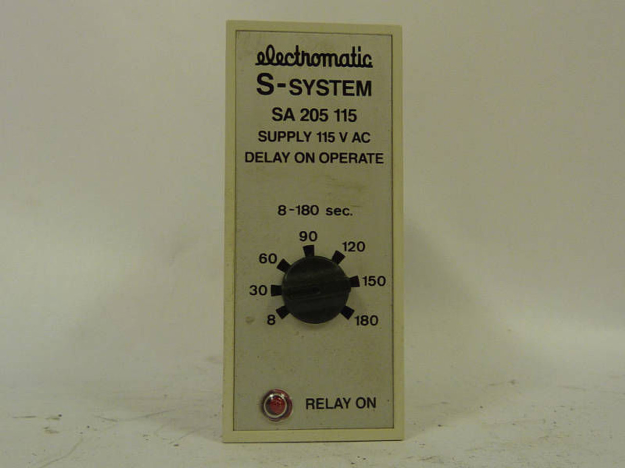 Electromatic SA205115 Delay On Operate 115VAC 8-180s Range USED