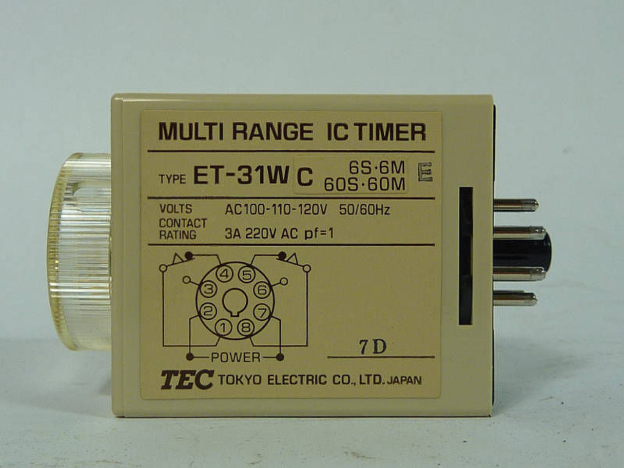 TEC Multi Range IC Timer 3A 220V ET-31W C USED