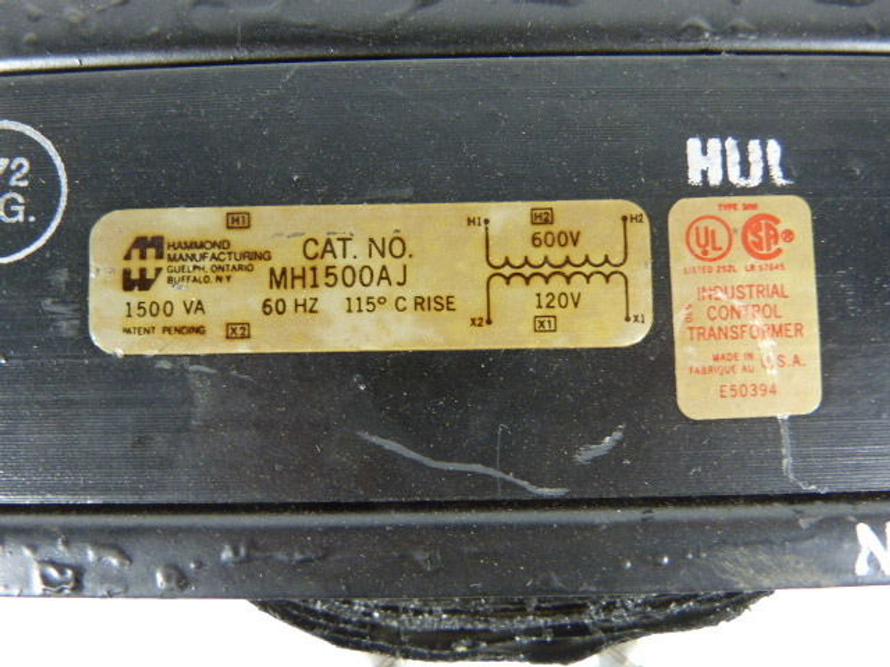 Hammond MH1500AJ Transformer 60Hz 3Ph 240/480V USED