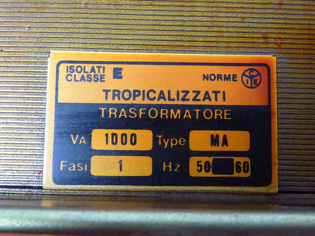 Tropicalizzati Transformer 1000VA 50/60Hz Type MA USED