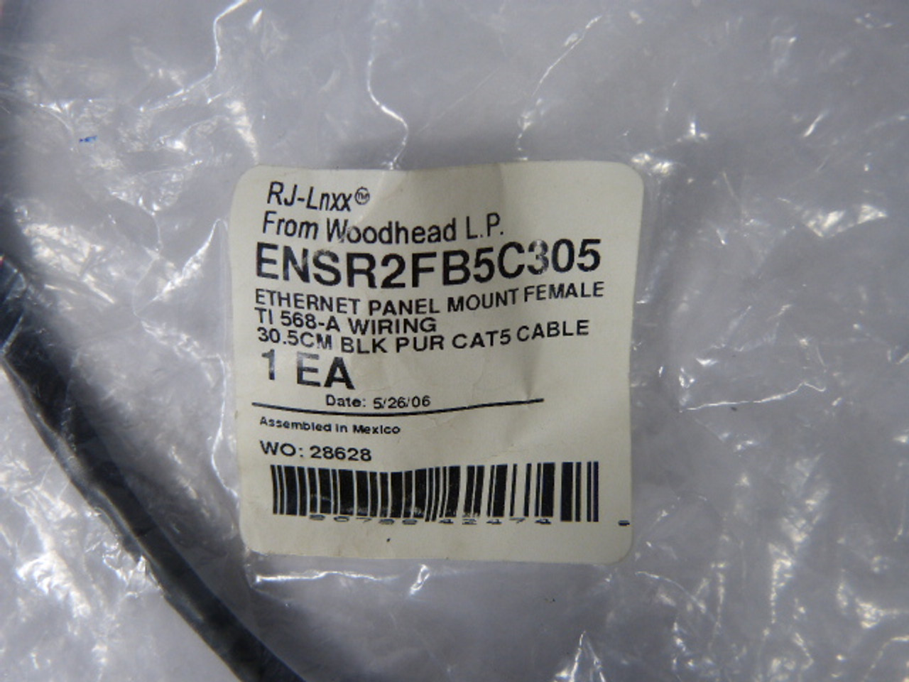 Woodhead ENSR2FB5C305 Ethernet Socket with Cable ! NWB !