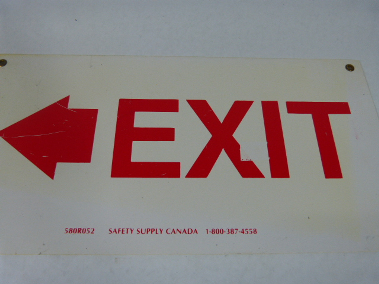 Generic 7"X14" Exit With Left Arrow USED