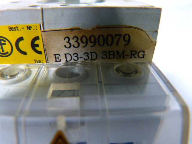 EEC AEG E-D3-3D-3BM-RG Disconnect Switch 3Pole 63Amp USED